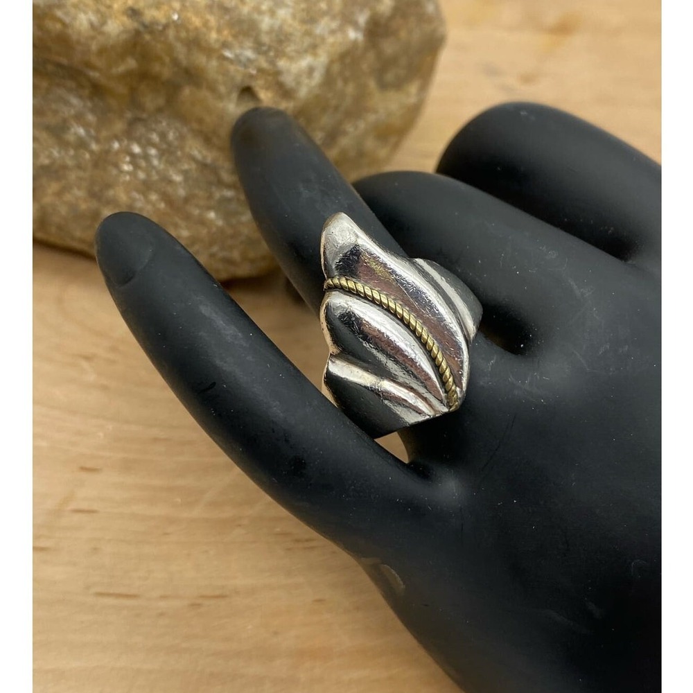 Vintage Sterling‎ Silver with Brass accent Ring
